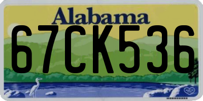 AL license plate 67CK536