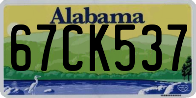 AL license plate 67CK537