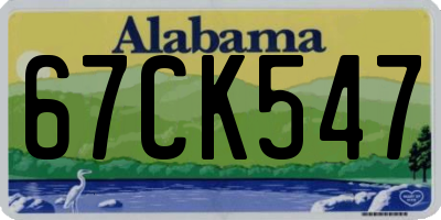 AL license plate 67CK547