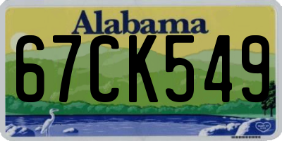 AL license plate 67CK549