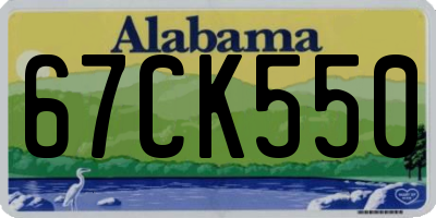 AL license plate 67CK550