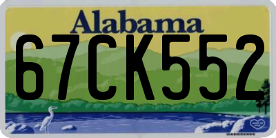 AL license plate 67CK552