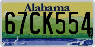 AL license plate 67CK554