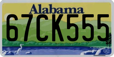 AL license plate 67CK555