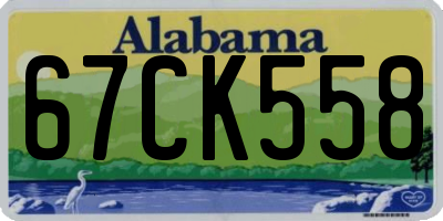 AL license plate 67CK558