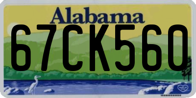 AL license plate 67CK560