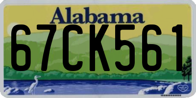 AL license plate 67CK561