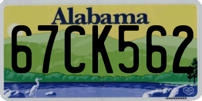AL license plate 67CK562