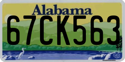 AL license plate 67CK563