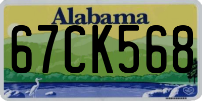 AL license plate 67CK568