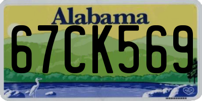 AL license plate 67CK569