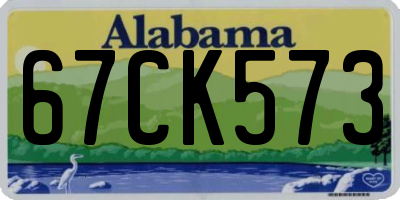 AL license plate 67CK573