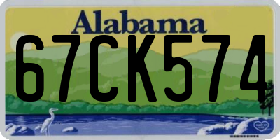 AL license plate 67CK574