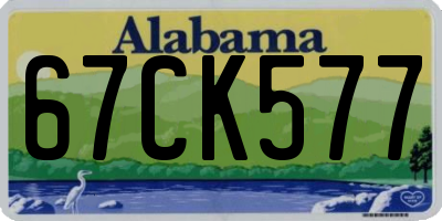 AL license plate 67CK577