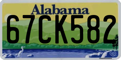 AL license plate 67CK582