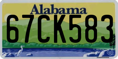 AL license plate 67CK583