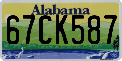 AL license plate 67CK587
