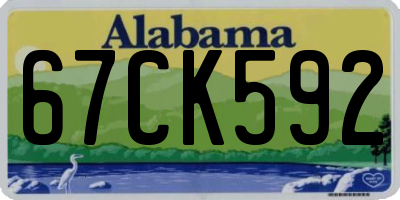 AL license plate 67CK592