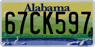 AL license plate 67CK597