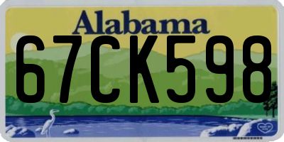 AL license plate 67CK598