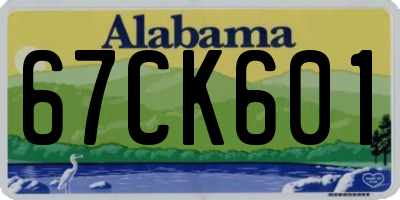 AL license plate 67CK601