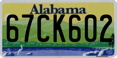 AL license plate 67CK602
