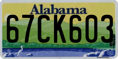 AL license plate 67CK603