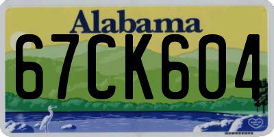 AL license plate 67CK604