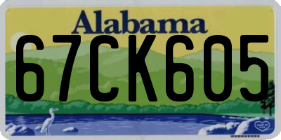 AL license plate 67CK605