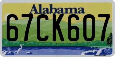 AL license plate 67CK607