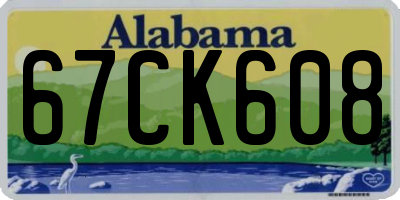 AL license plate 67CK608