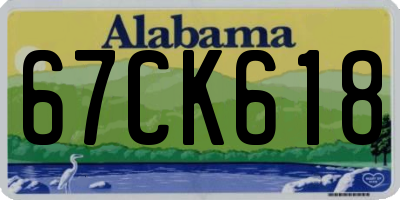 AL license plate 67CK618