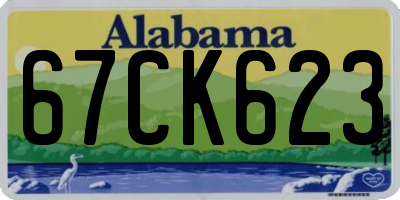 AL license plate 67CK623