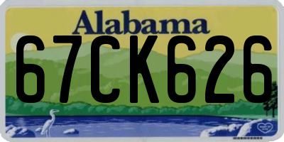 AL license plate 67CK626