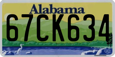 AL license plate 67CK634