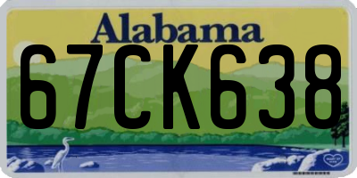 AL license plate 67CK638