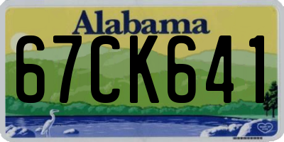AL license plate 67CK641