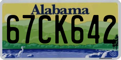 AL license plate 67CK642