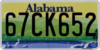 AL license plate 67CK652