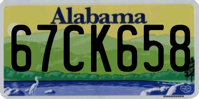 AL license plate 67CK658