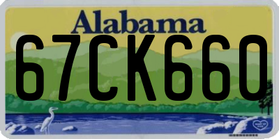 AL license plate 67CK660
