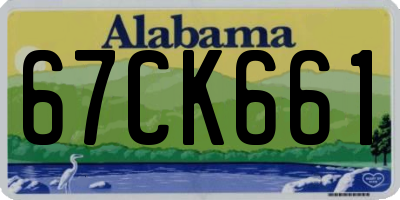 AL license plate 67CK661