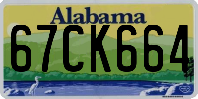 AL license plate 67CK664