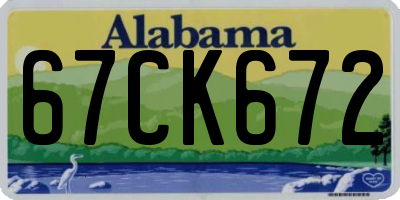 AL license plate 67CK672