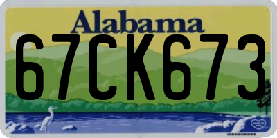 AL license plate 67CK673