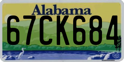 AL license plate 67CK684