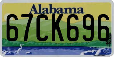 AL license plate 67CK696