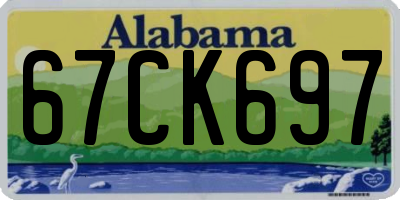 AL license plate 67CK697