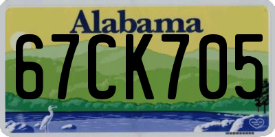 AL license plate 67CK705