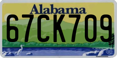 AL license plate 67CK709